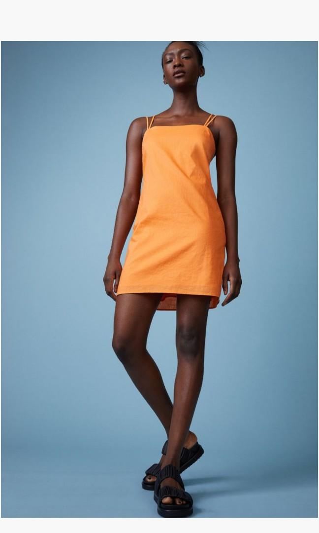 H&m linen blend dress online
