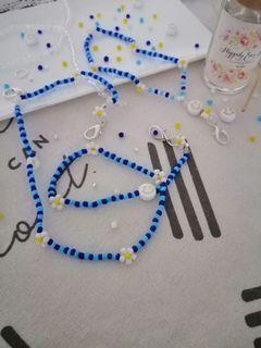 Hokkaido inspired Holiday smiley daisy collection mask chain and token chain
