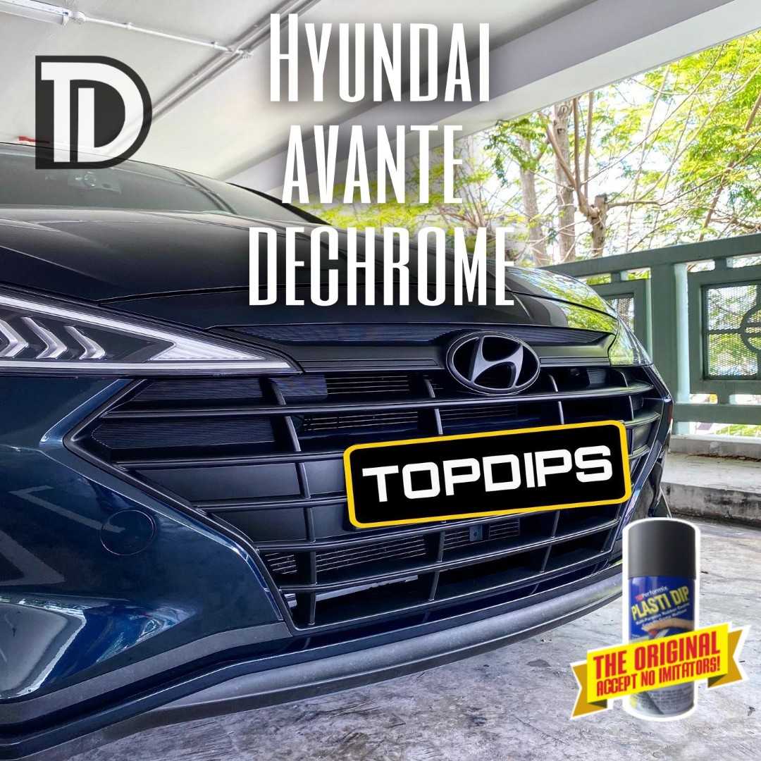 Hyundai Avante Dechrome Plastidip Logo Emblems Front Grille Side Window ...