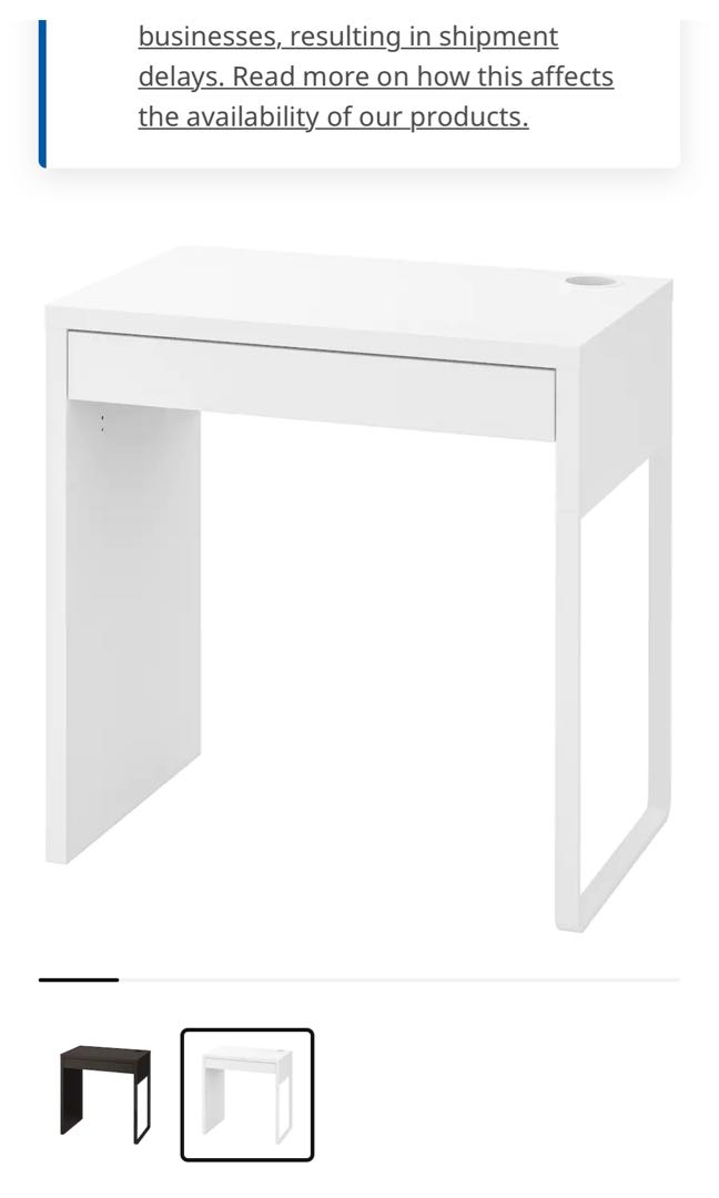 Ikea Micke Small Size Desk Furniture, Small White Desk Ikea