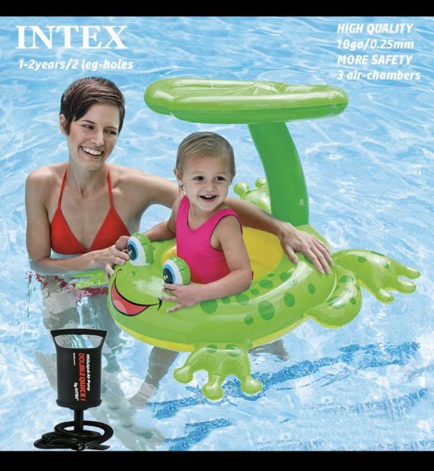 Intex inflatable baby float with pump, Babies & Kids, Infant Playtime