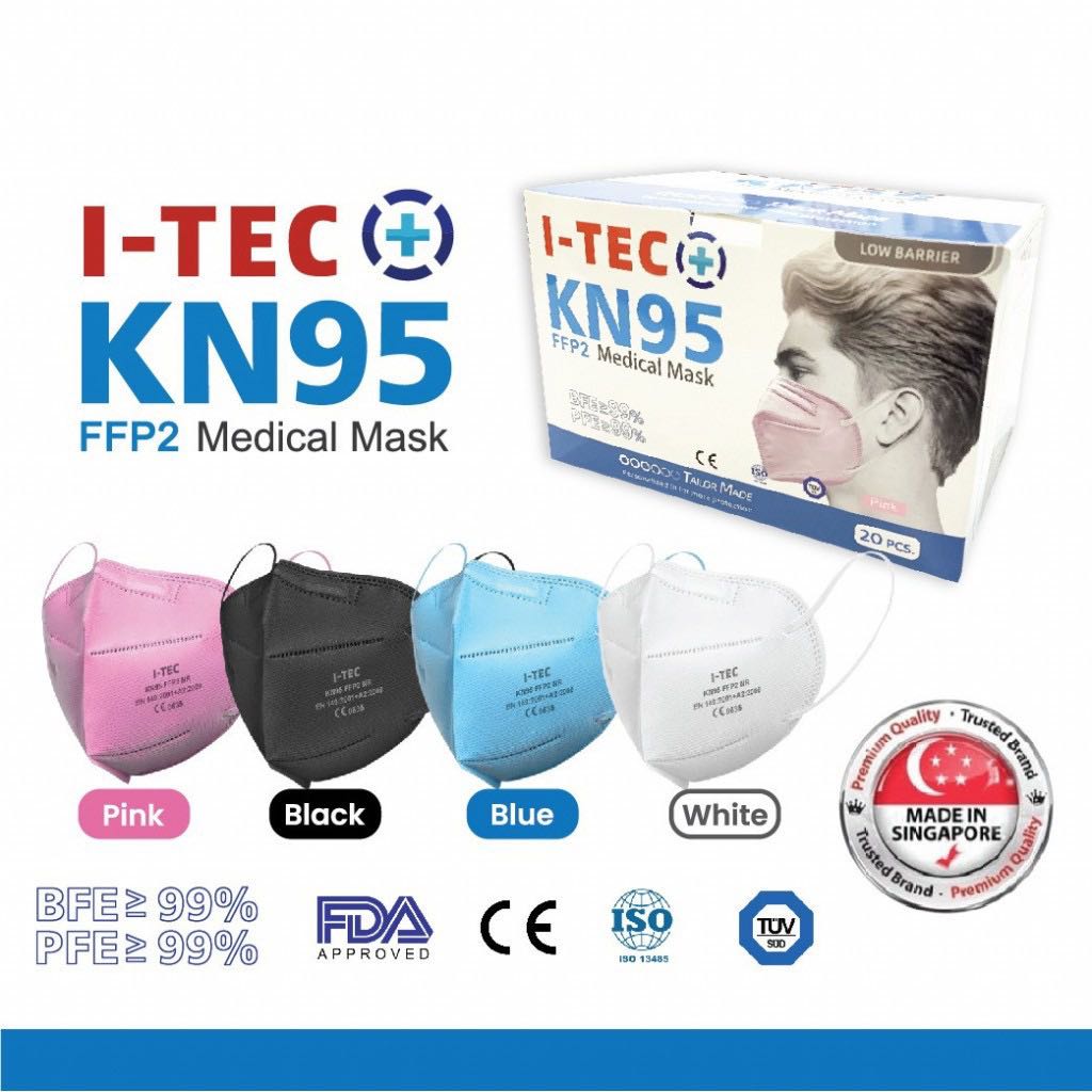 ITEC KN95 FFP2 MEDICAL MASK 20pcs/box, Beauty & Personal Care, Face