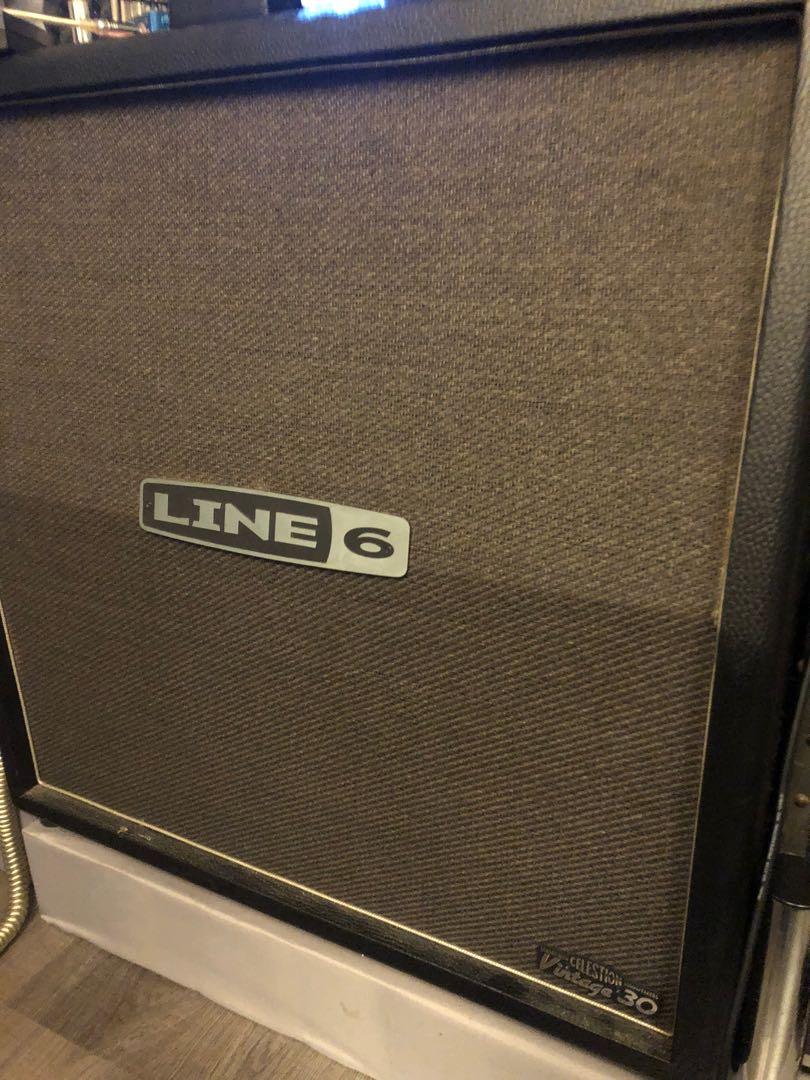 Line6 4x12 Slanted Speaker With Celestian Vintage 30, Hobbies & Toys, Music & Media