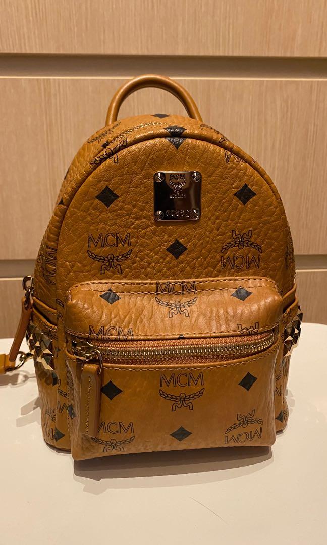 Mcm stark side studs bebe boo new arrivals backpack in visetos
