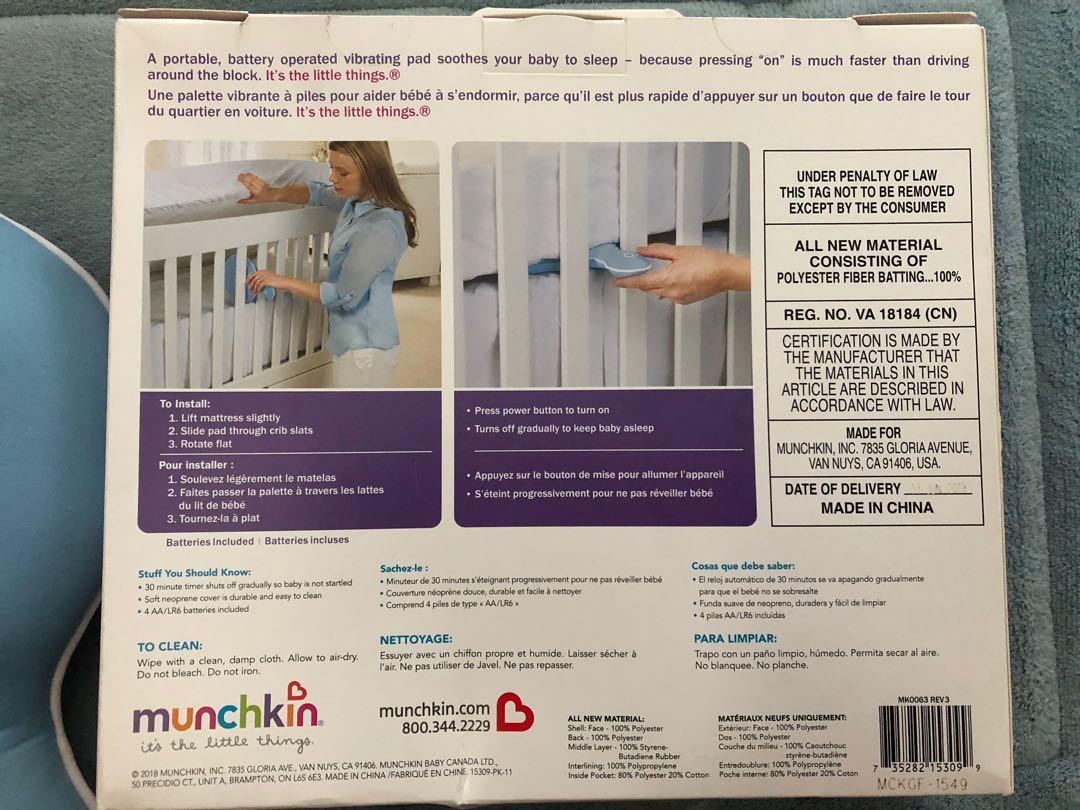Munchkin Lulla Vibe Vibration For Baby Sleep Babies Kids Nursing Feeding On Carousell