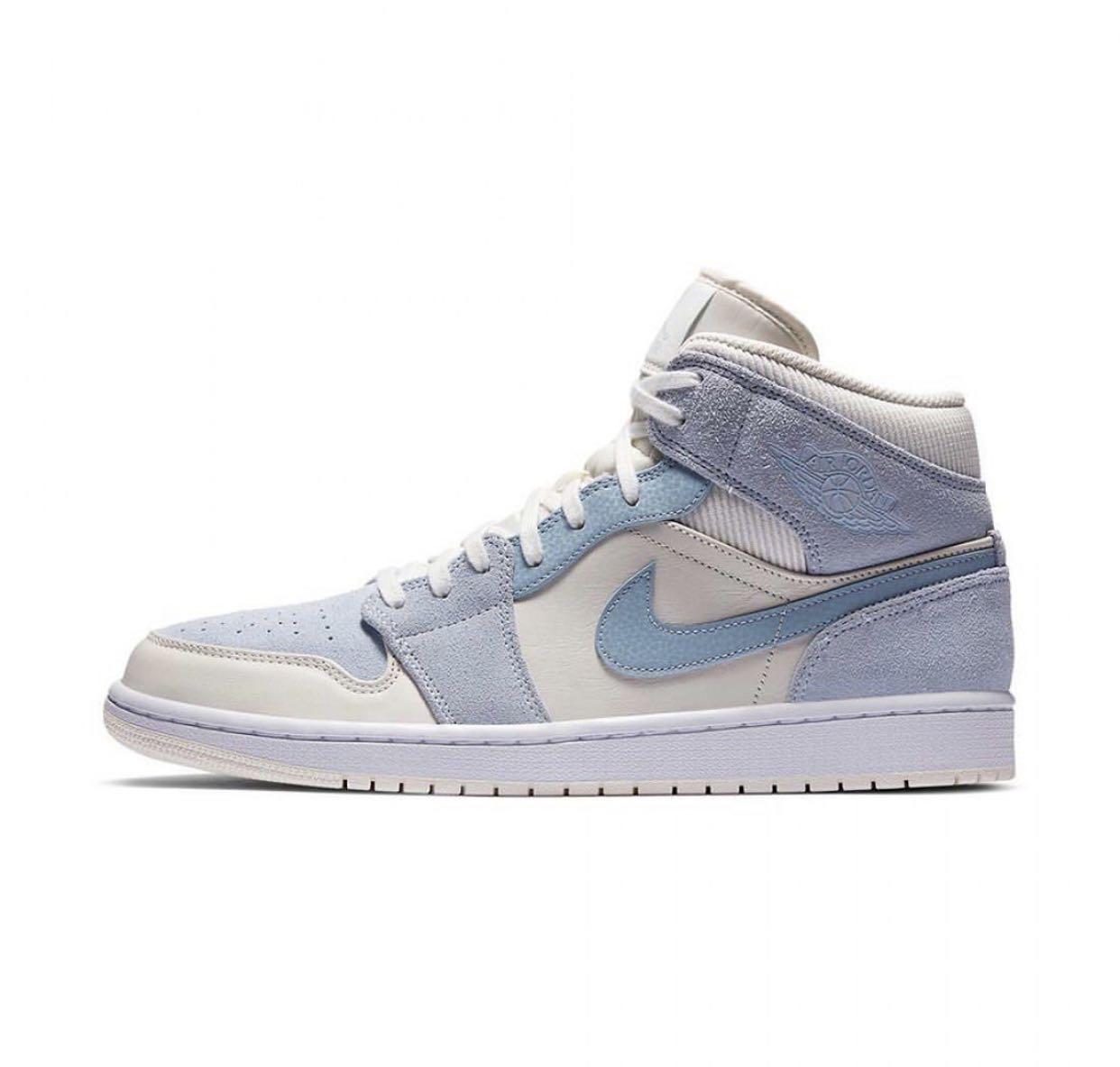 Nike Air Jordan 1 Mid SE Sail Light Blue, Women's Fashion, Footwear,  Sneakers on Carousell