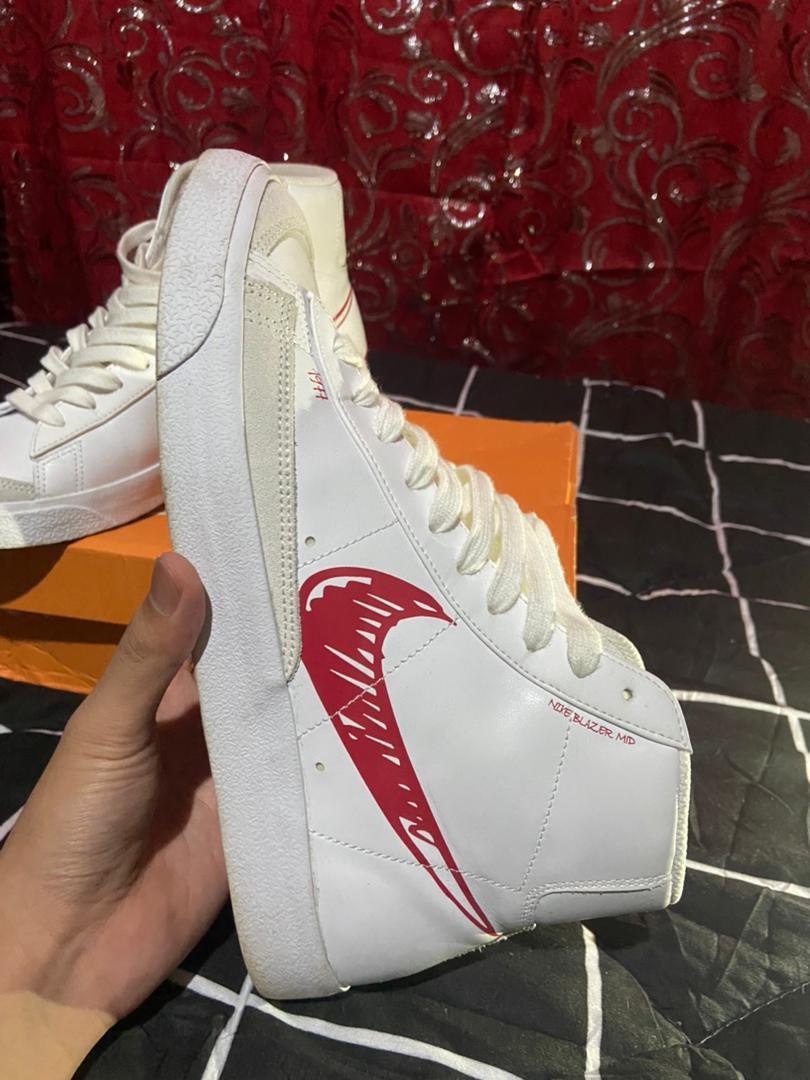 nike blazer mid 77 vintage sketch red