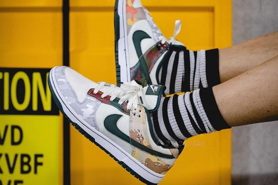 Nike Dunk Low SE Sail Multi Camo