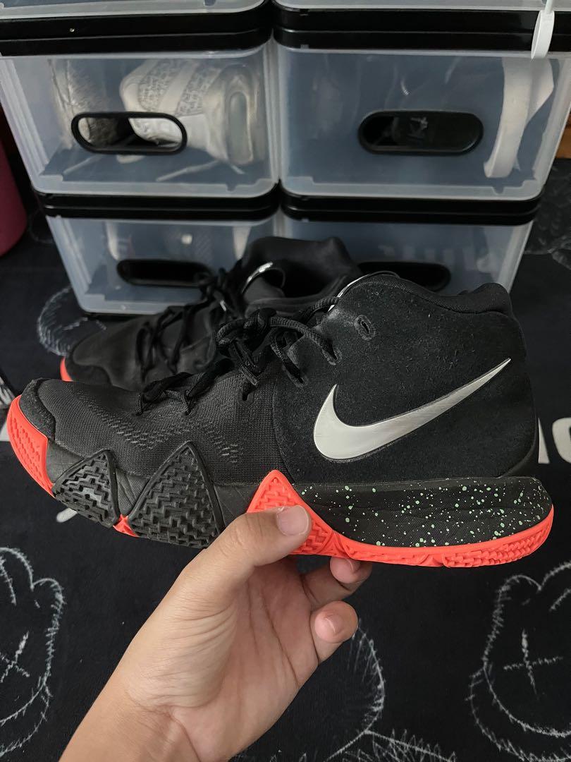 Kyrie 4 sales black and orange
