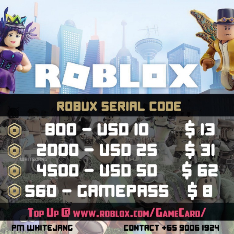 Roblox Robux Top Up Video Gaming Gaming Accessories Game T Cards And Accounts On Carousell 