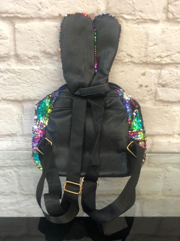 Shiny Blink Blink Rainbow sequin girls backpack ( FREE sequin pouch set ...