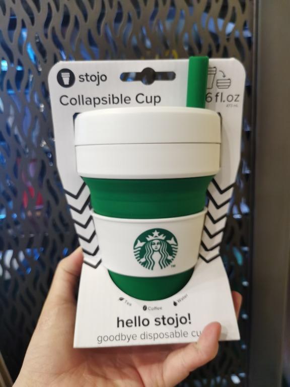 Starbucks 2021 essential green stojo 16oz collapsible cold cup