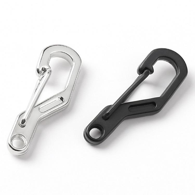 Stainless Steel Carabiner Snap Spring Hook, EDC Keychain, Key Ring