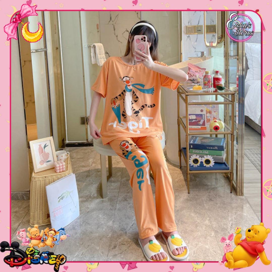 Terno Pajama for adult Freesize Cotton Sleepwear Cartoon nightwear