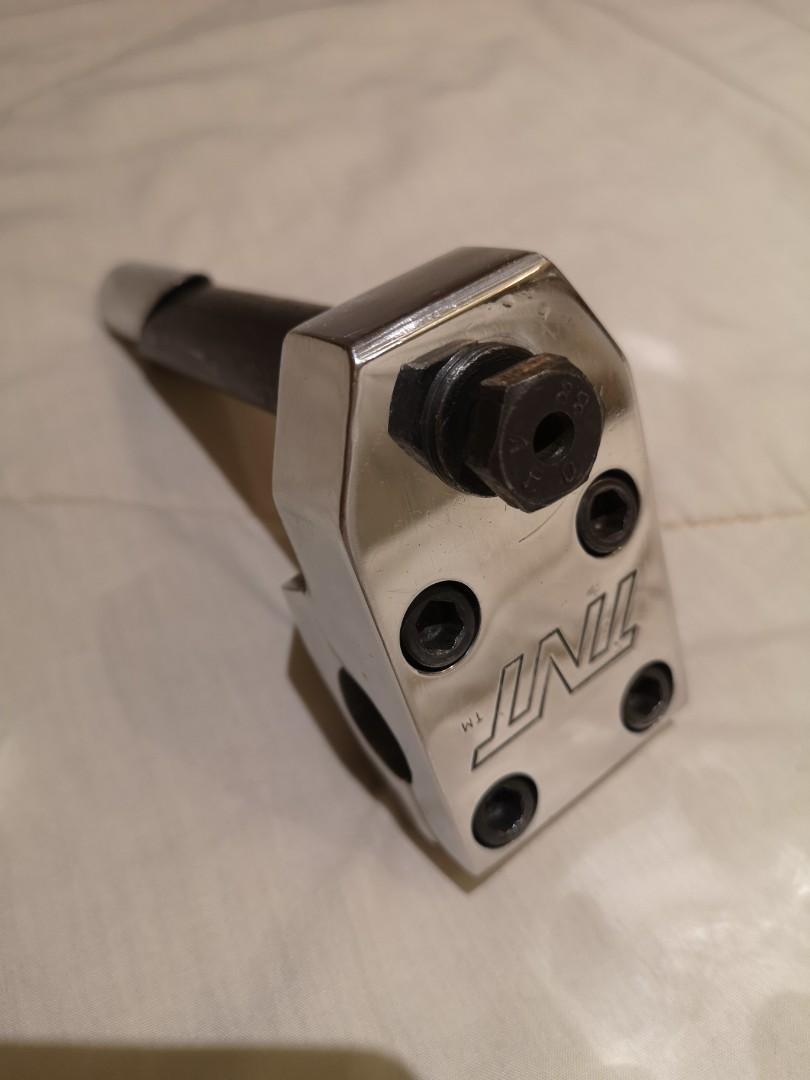 Tnt stem and NOS seat clamp bmx