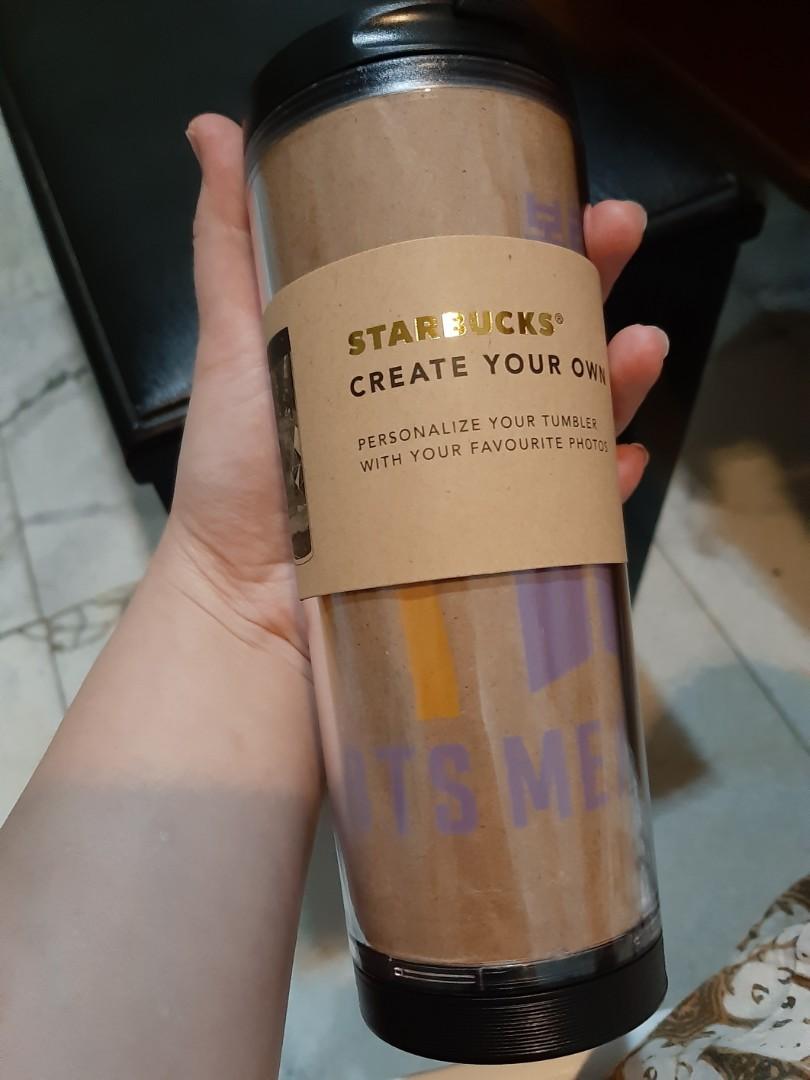 TUMBLER STARBUCKS + BTS MEAL PAPER BAG, KWave di Carousell
