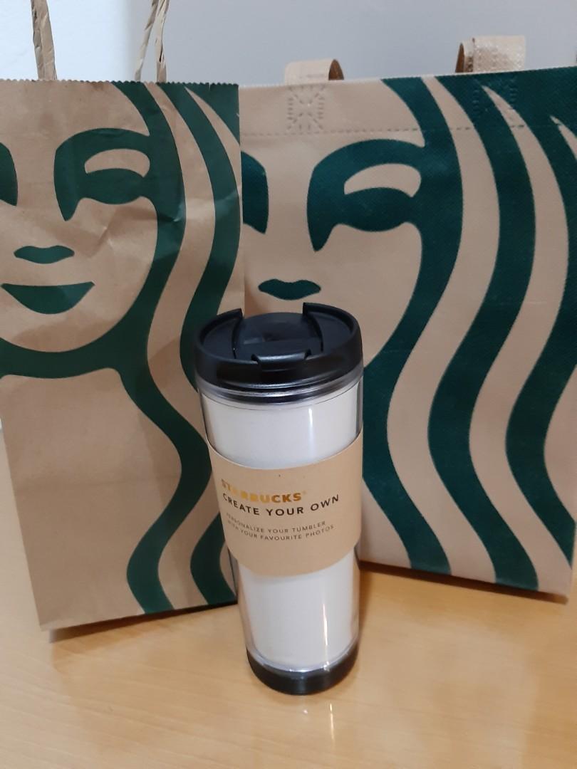 TUMBLER STARBUCKS + BTS MEAL PAPER BAG, KWave di Carousell