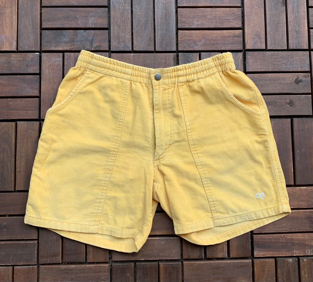 Ocean Pacific OP corduroy yellow shorts 