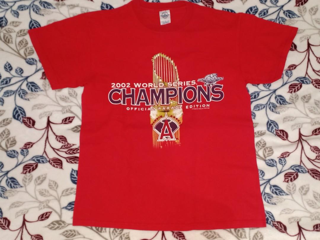 Vintage VTG 2002 Anaheim Angels World Series Champions MLB Red T-shirt Size  XXL