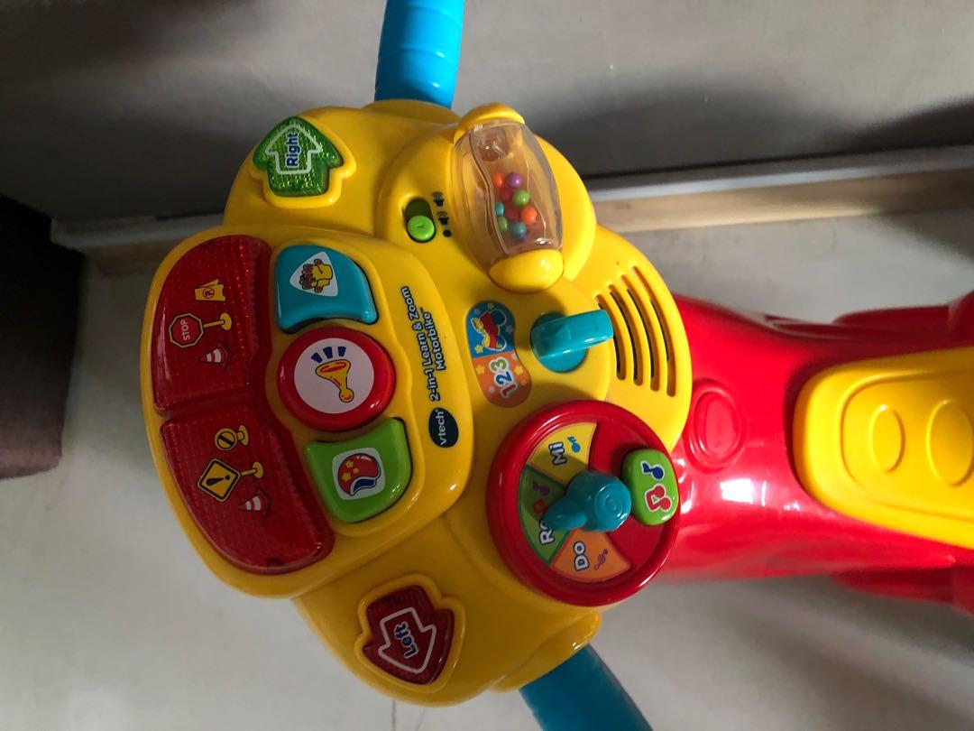 Vtech 2in1 learn and zoom motor car with sound and music, Hobbies