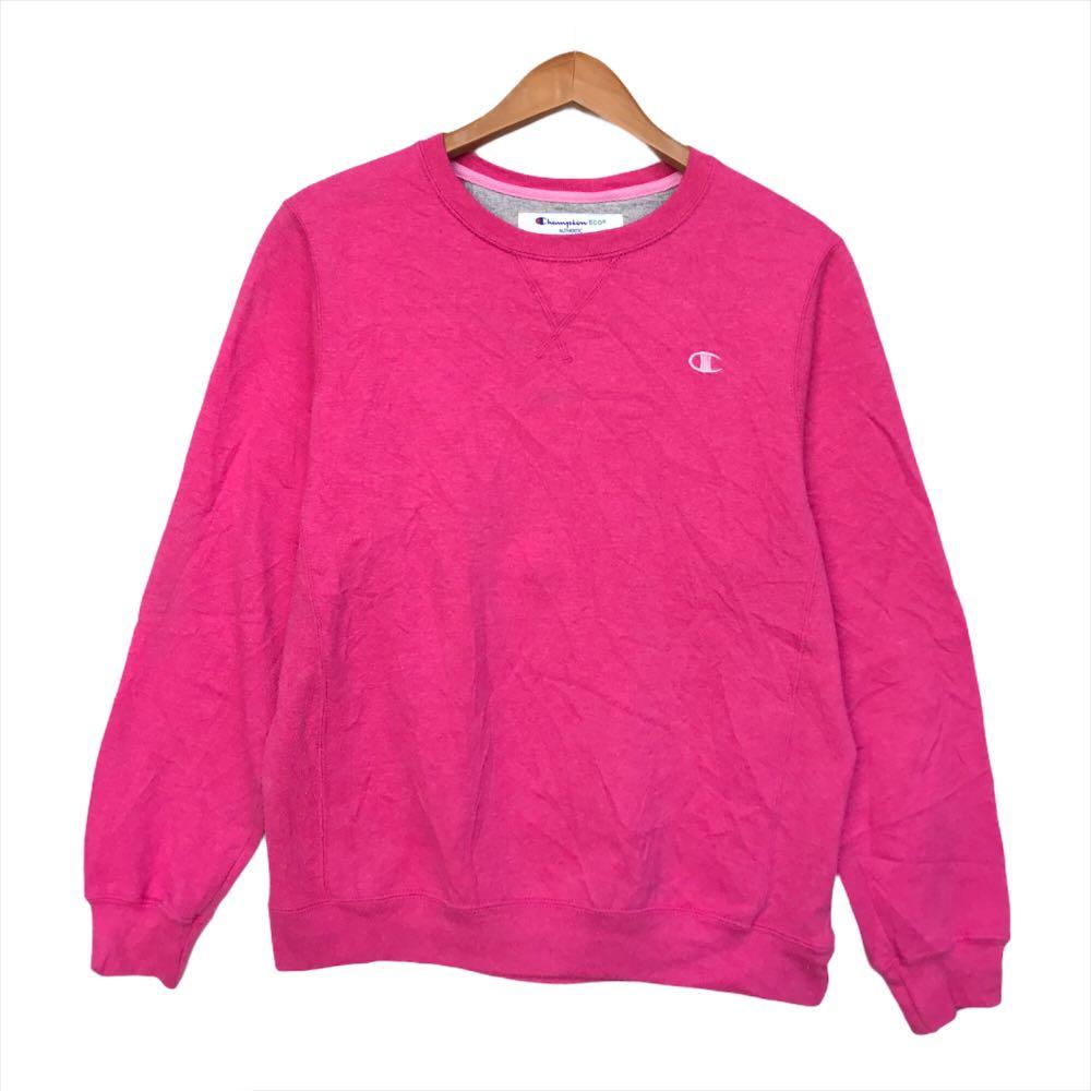 Hot pink champion crewneck new arrivals