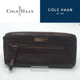 美國 Cole Haan 深咖色真皮長夾