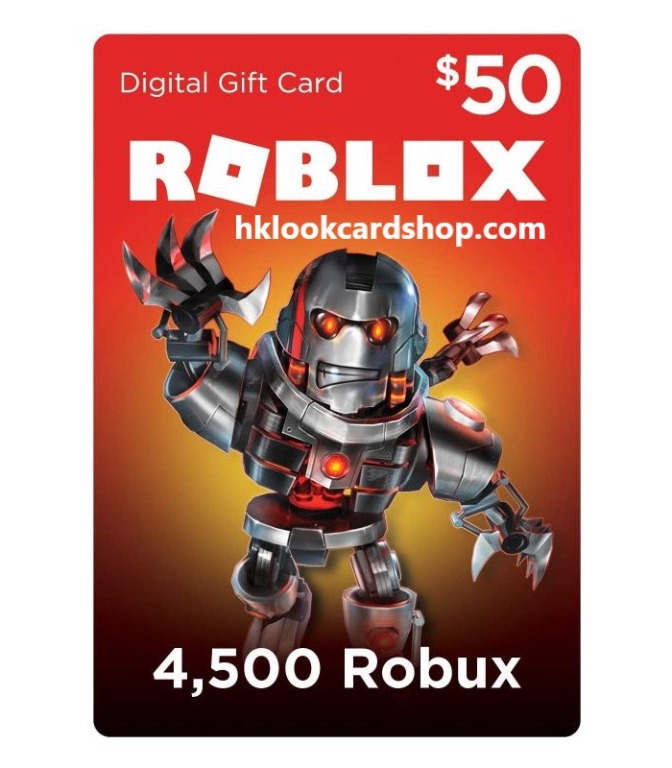 預付卡專營] Roblox digital game card 機器磚塊預付卡USD 50 ...