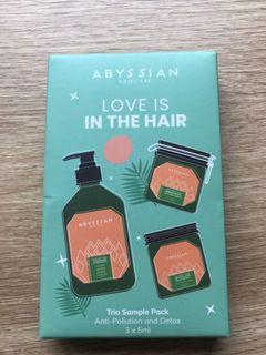 Abyssian Haircare Love is in the Hair trio sample pack