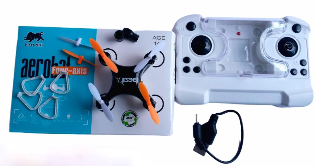 Aerobat Remote control Mini pocket Best Drone with Flip Mode (Category: Drones) located in Marikina City. Submitted by skowshop (Listing ID 1101320400, Image 3). Description: Easy to Carry: This pocket quadcopter can put into the controller, which is small and easy to carry. Play Time: 6-8 minutes Control Distance: 100 Feet Fully Charges in 30 minutes Size: 4.13 x 4.13 x 0.98 inches.