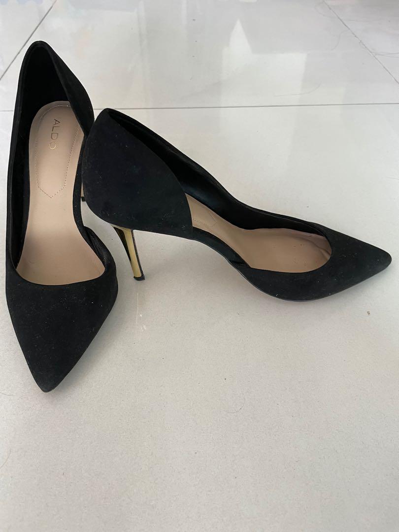 Aldo black and gold heels online