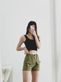 Army Green Cargo Shorts