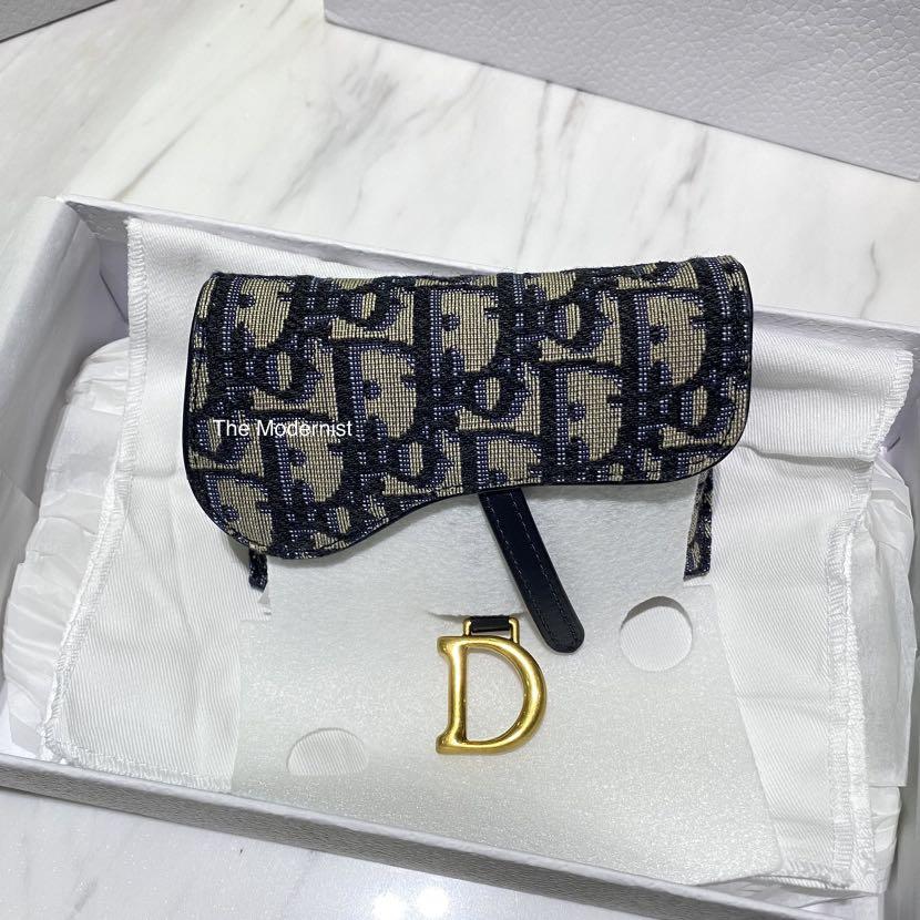 Dior pochette nano saddle new Blue ref.214954 - Joli Closet