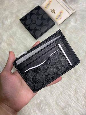 Multiway zip card case in signature canvas best sale