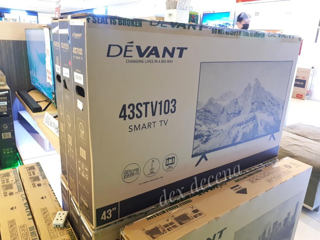 Bnew Devant Smart Tv Led 32STV103 43stv103 49stv101 (Category: TV) located in Makati City. Submitted by dexdecena (Listing ID 1101403448, Image 2). Description: DEVANT Smart Led Tv 100% Brand New / Factory Sealed 32STV103 (32") - SRP: 12,450 ▶️Cash Price: 12,900 43STV103 (43") - SRP: 18,450 ▶️Cash Price: 17,700 FREE Wall Bracket Note: For Spot Cash Payment Only ✔WARRANTY DETAILS: 100% Brand New / Sealed Unit 1 Years DEVANT Warranty (Parts & Labor
