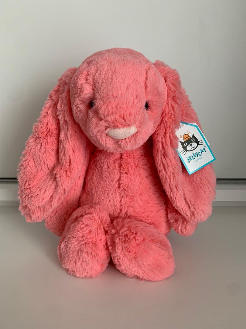 BNWT Jellycat Coral Bunny Medium Retired