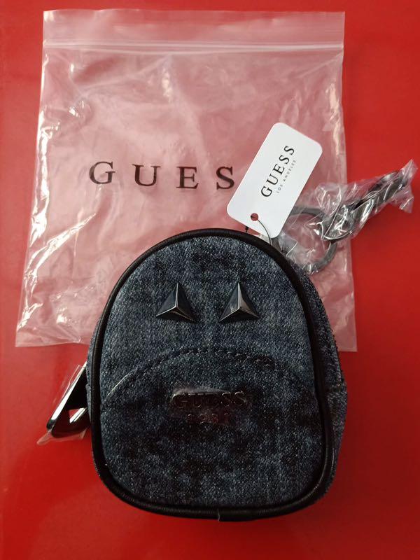 guess mini backpack keychain