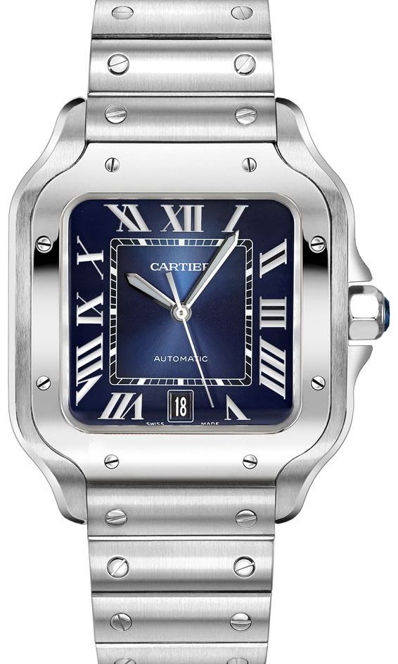 Cartier Santos Blue Dial, Luxury, Watches on Carousell