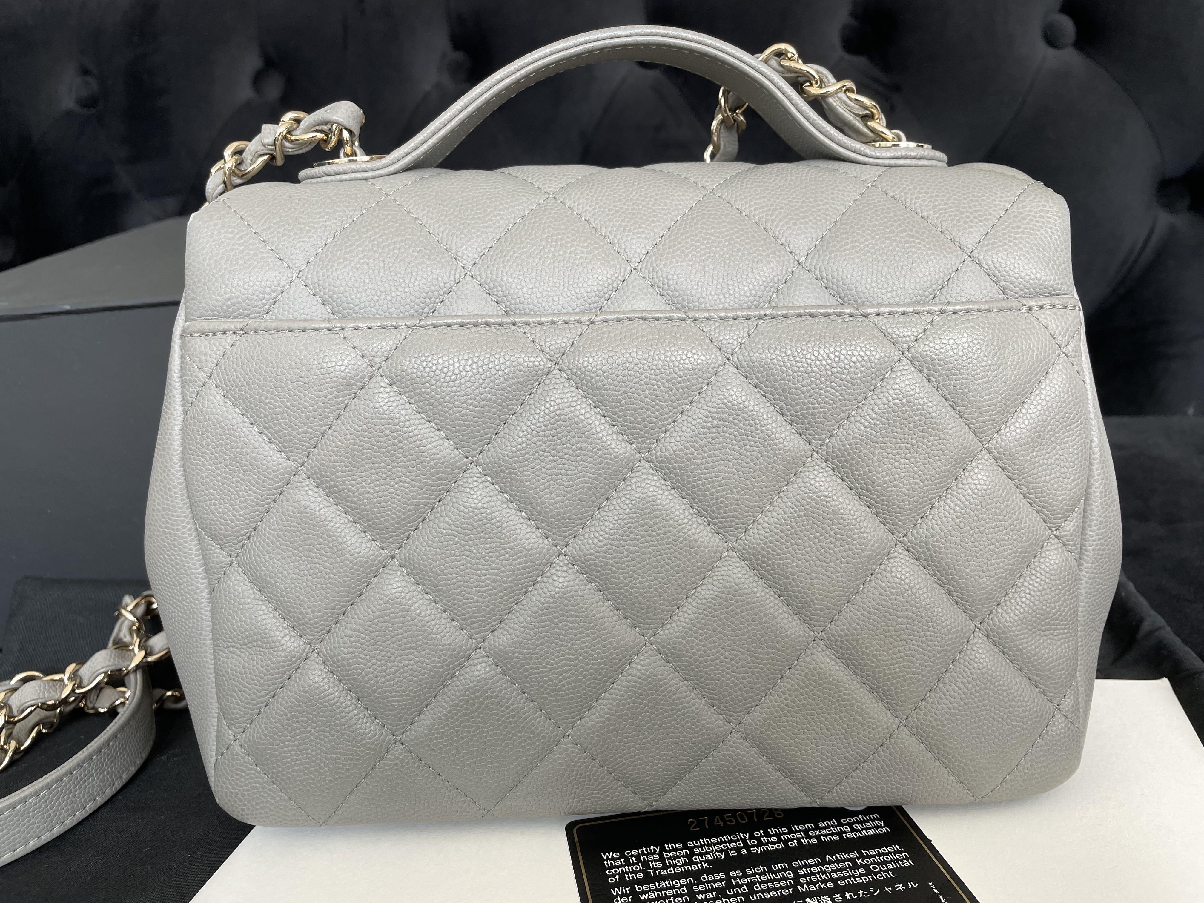 Chanel Small Business Affinity Flap Bag - Grey Handle Bags, Handbags -  CHA913863