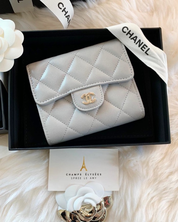 Chanel grey wallet online