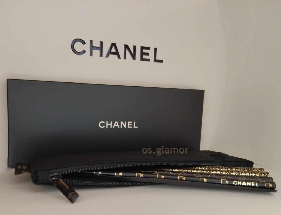 CHANEL Pencil Pouch come with 4 pcs Chanel Pencil, Hobbies & Toys,  Stationery & Craft, Stationery & School Supplies on Carousell
