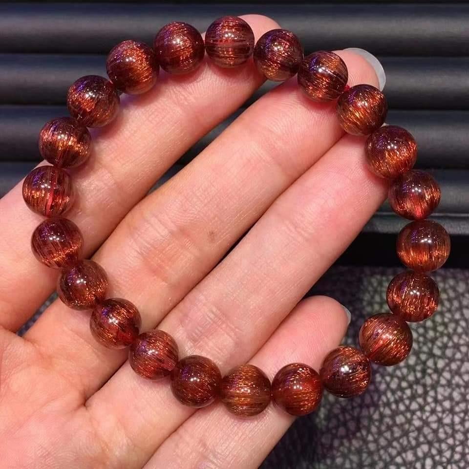 Copper rutilated store quartz bracelet