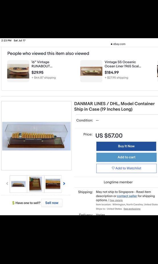 DHL Container Ship Model, Furniture & Home Living, Home Decor, Other