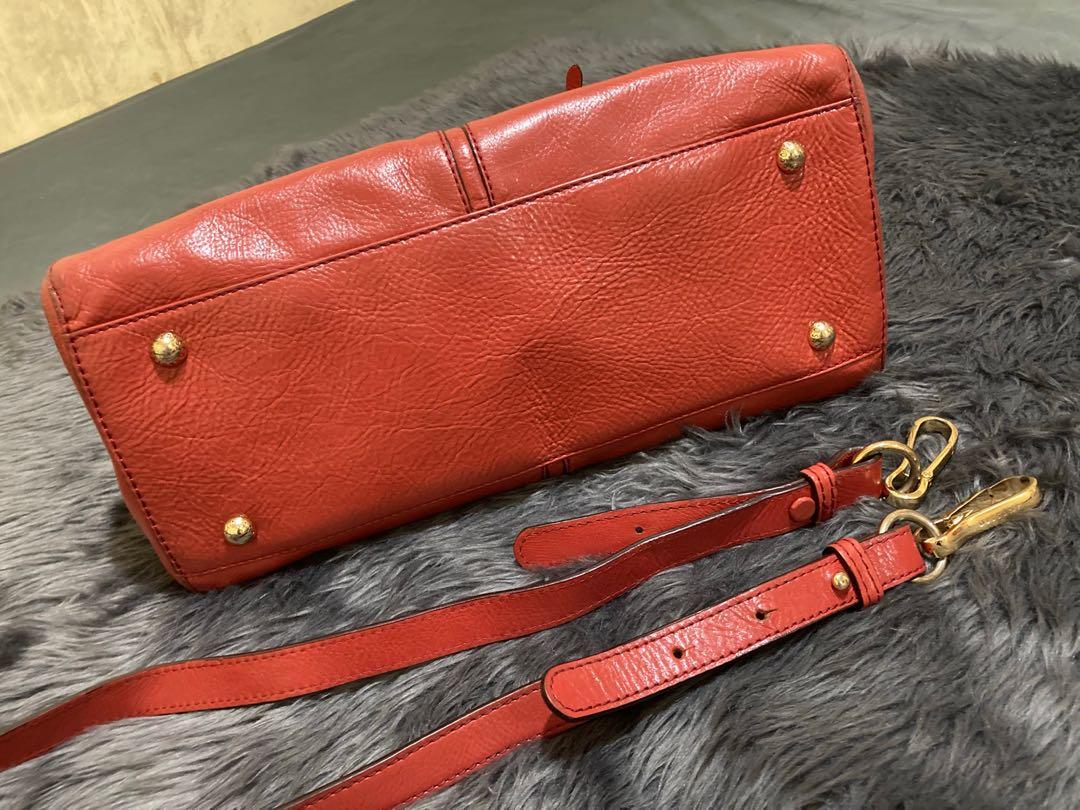 Red Dissona Italy 2-Way Bag, Luxury, Bags & Wallets on Carousell