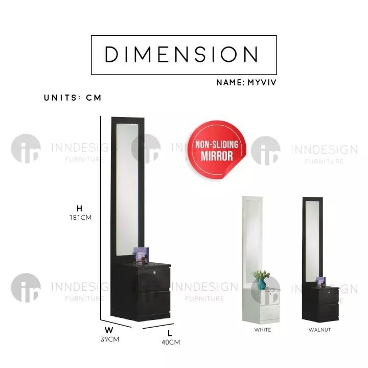 Dressing Table with Tall Mirror ( ready stock, Furniture & Home Living