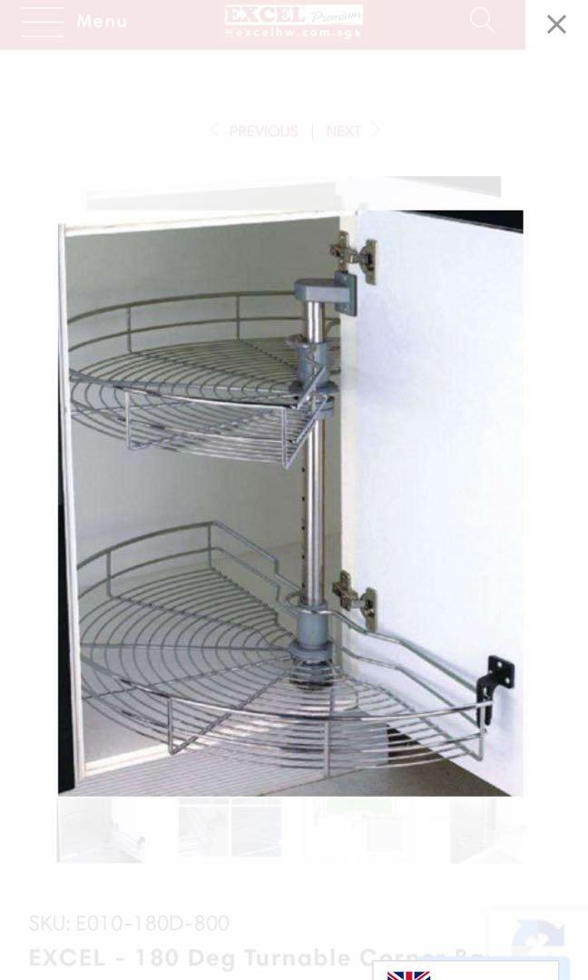 EXCEL - 180 Deg Turnable Corner Basket — Excel Hardware