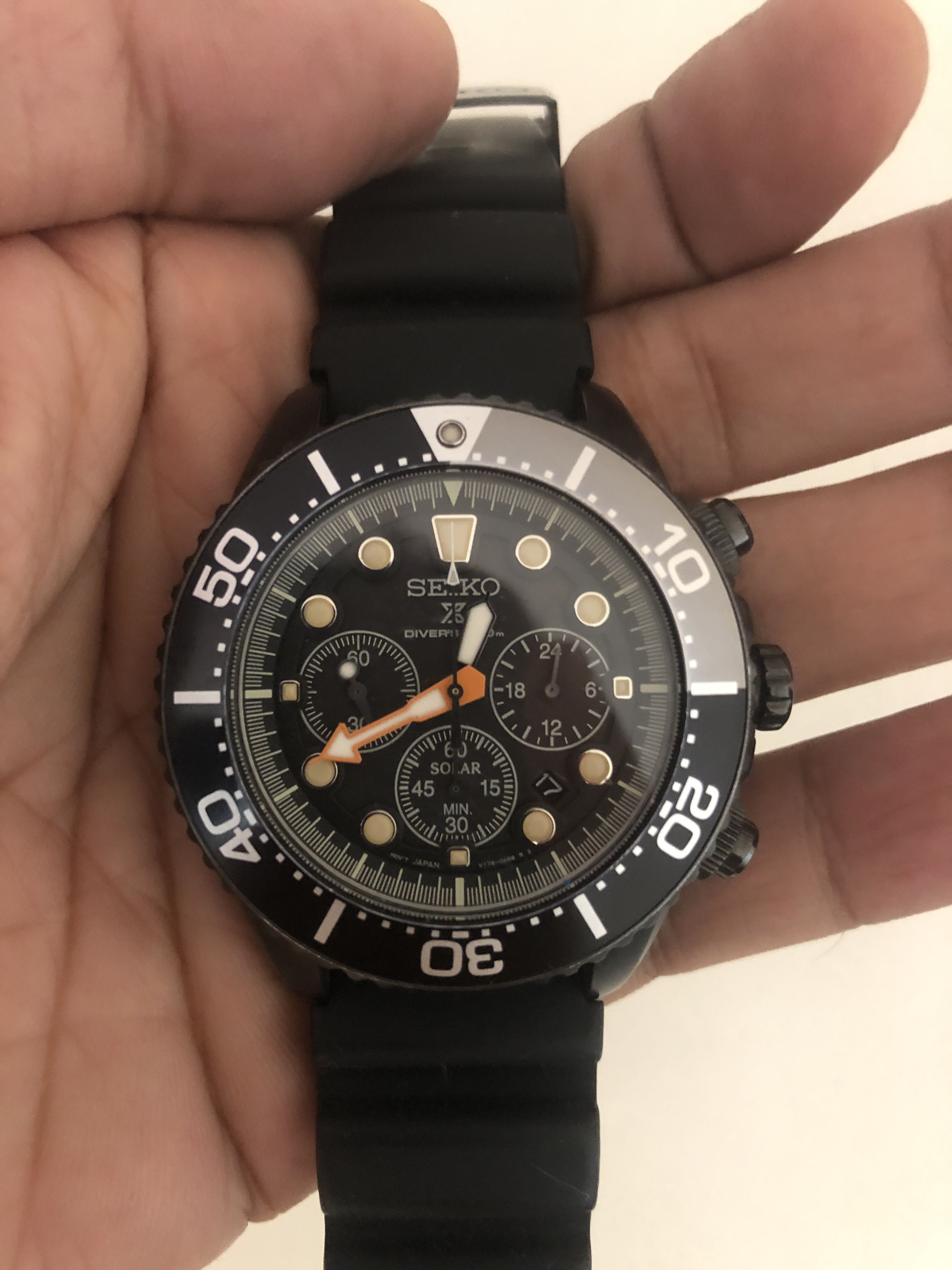 FS/FT/LayAway Payment: Seiko Prospex Limited Edition Black Series Sumo  Solar Chronograph Men's Watch SSC673, Men's Fashion, Watches & Accessories,  Watches on Carousell