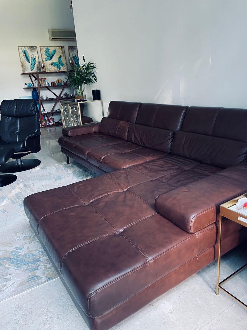 Half Full Grain Leather Sofa 1, Full Grain Leather Couch