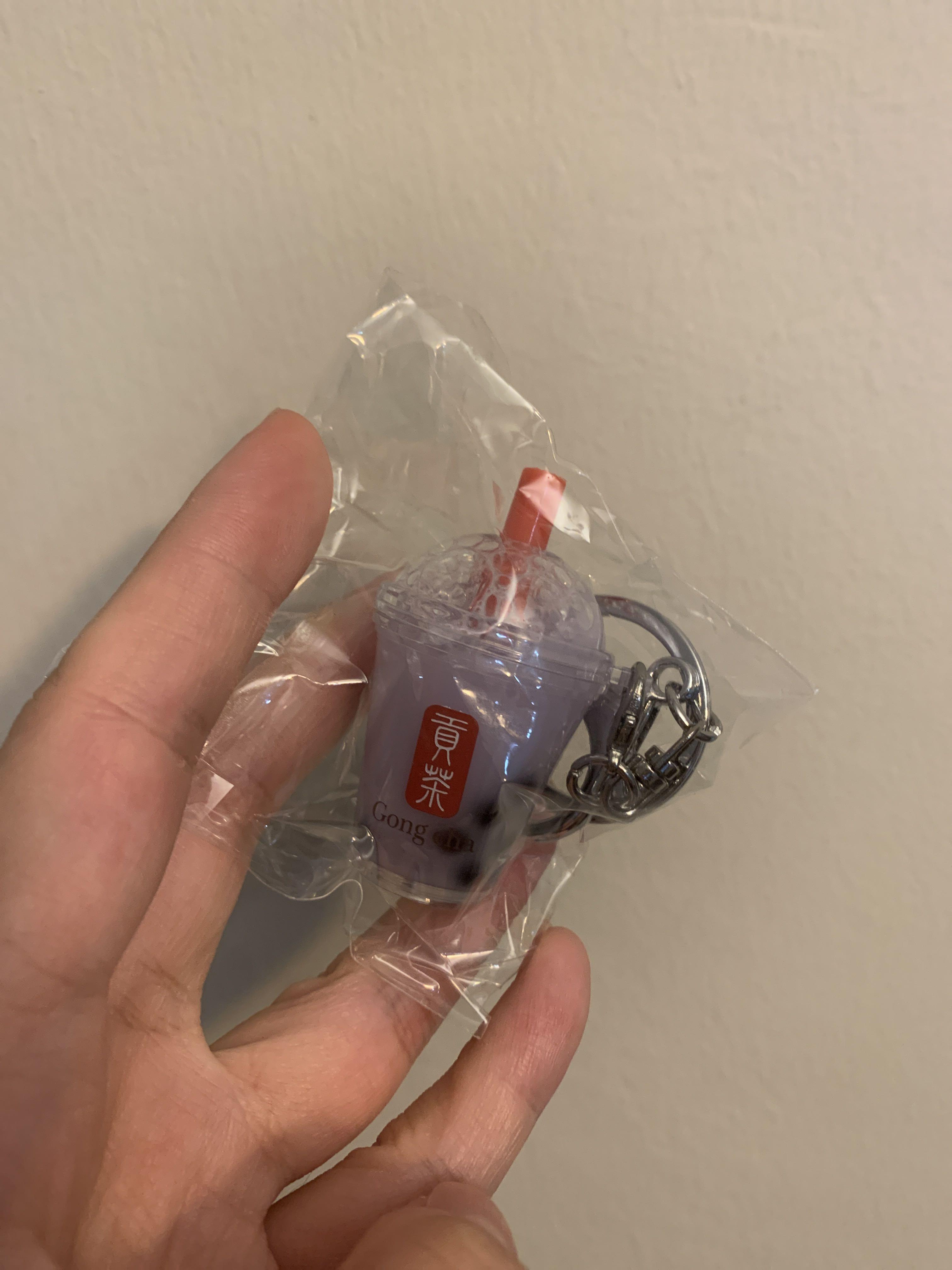 Gong Cha Taro Bubble Tea Keychain, Hobbies & Toys, Memorabilia & Collectibles, Fan Merchandise