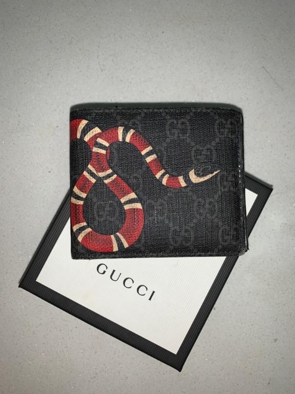 Gucci Kingsnake Bifold Wallet (Authentic), Men's Fashion, Watches ...