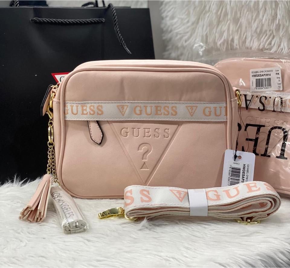 guess shoulder bag pink